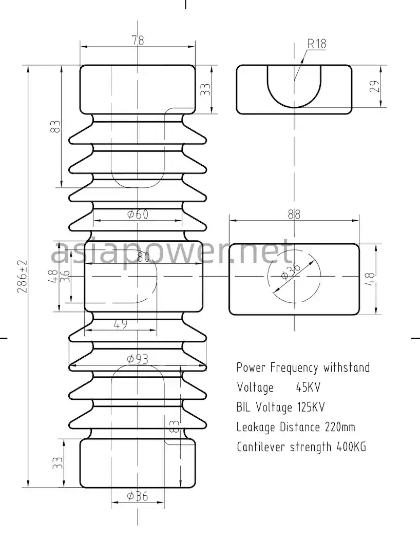 Porcelain insulator manufacturer of drop-out cutout fuse 10 cutout insulator