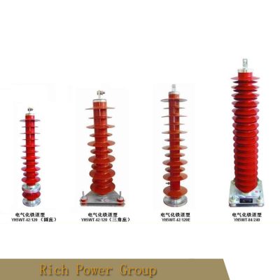 42kV lightning arrester Surge arrester with polymer housing for electric railway