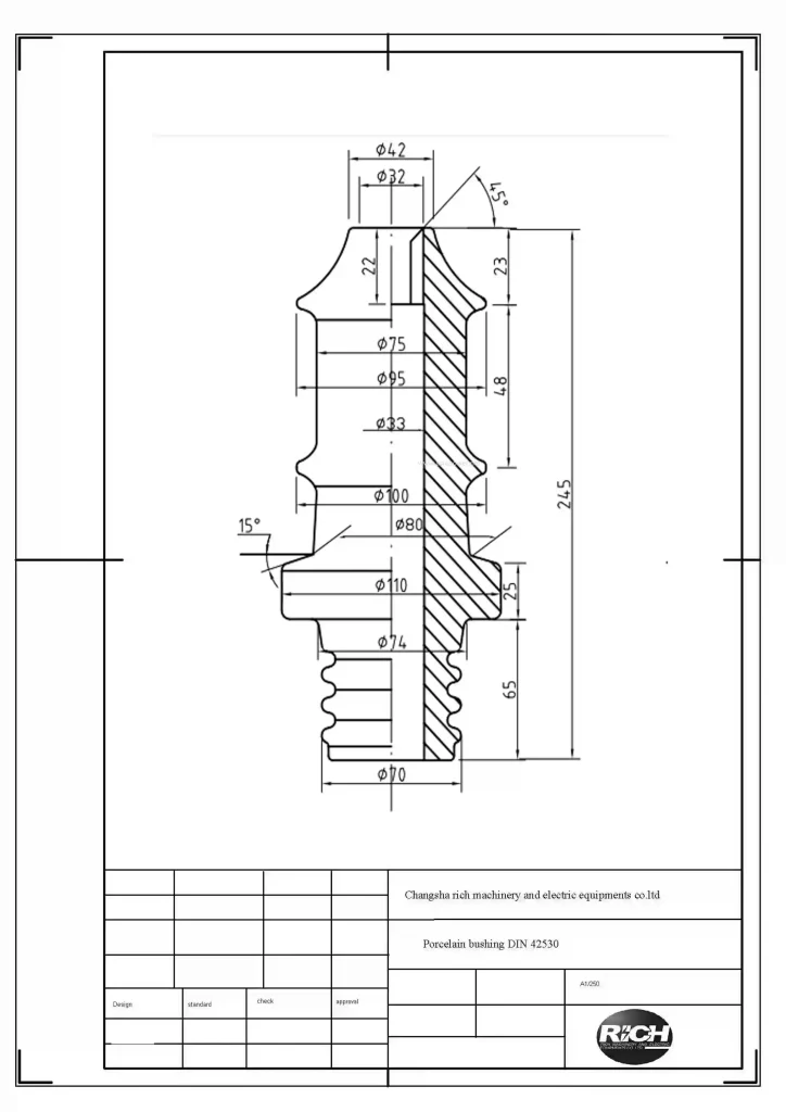 10Ni250 porcelain bushing