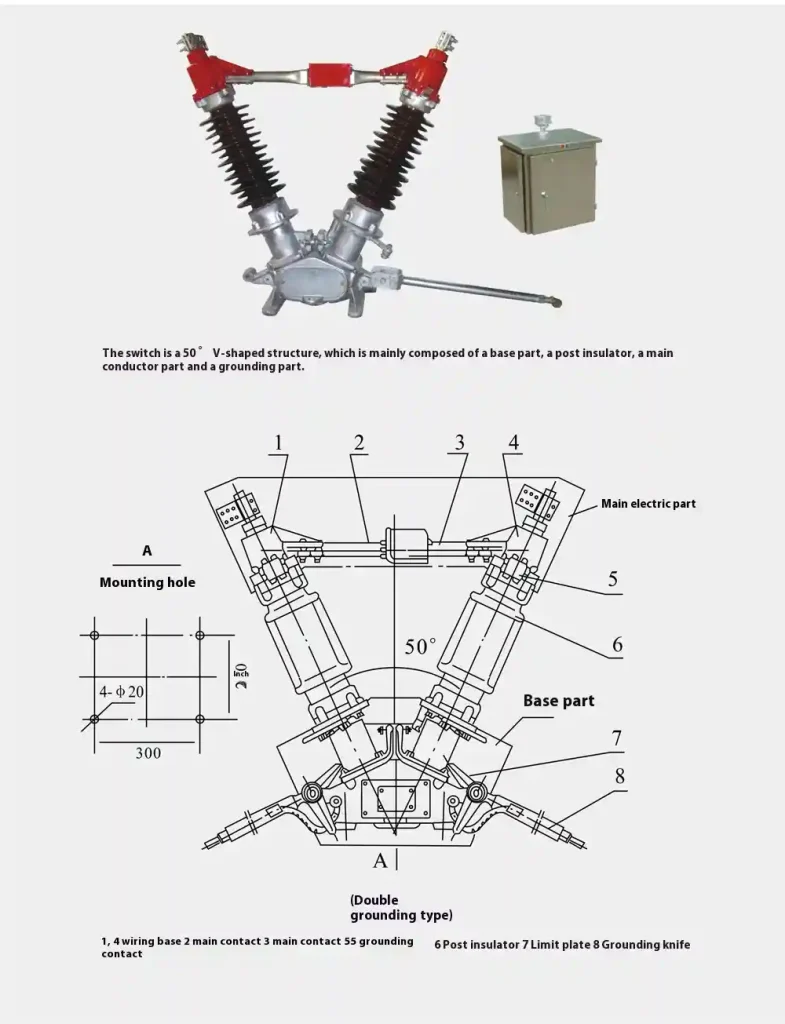 GW5-35 Outdoor Isolator Switch (35kV Double Break Type)