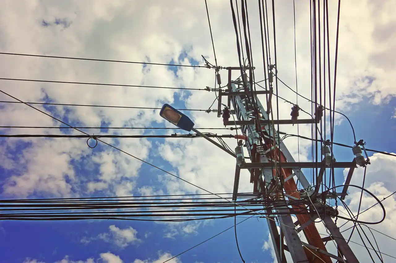 overhead power distribution line