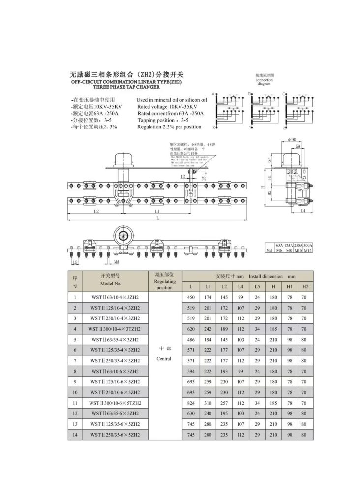 WST-II-ZH2-combination-linear-tap-changer-central-regulation-diagram
